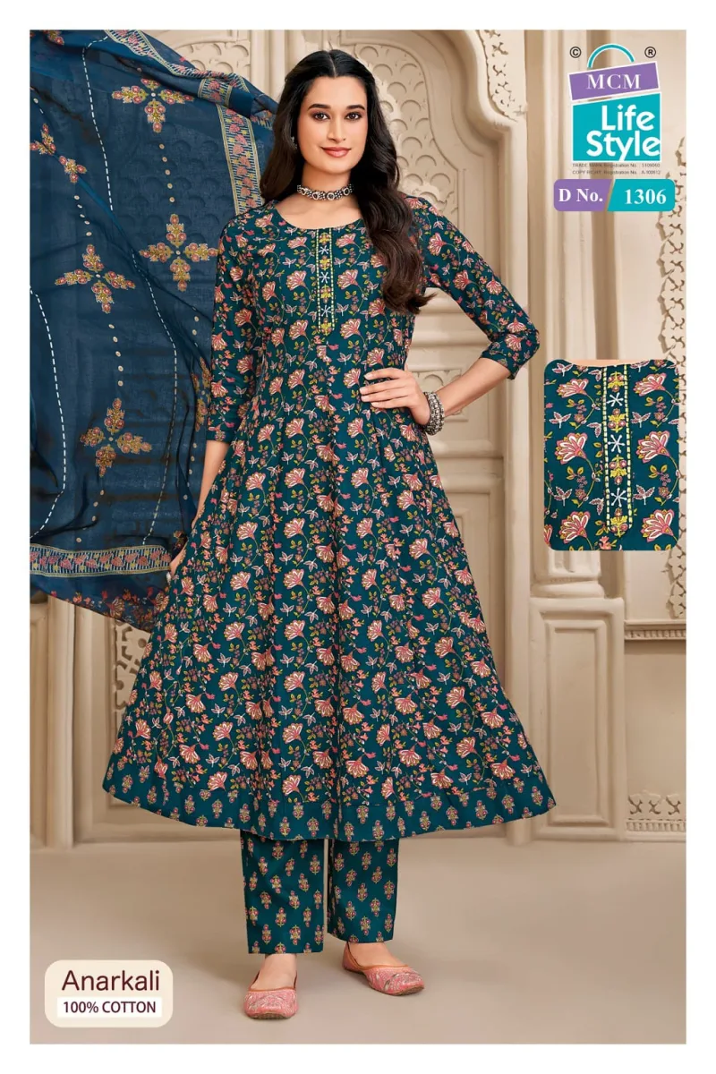 Anarkali Vol 13 By Mcm Cotton Printed Anarkali Kurtis Set